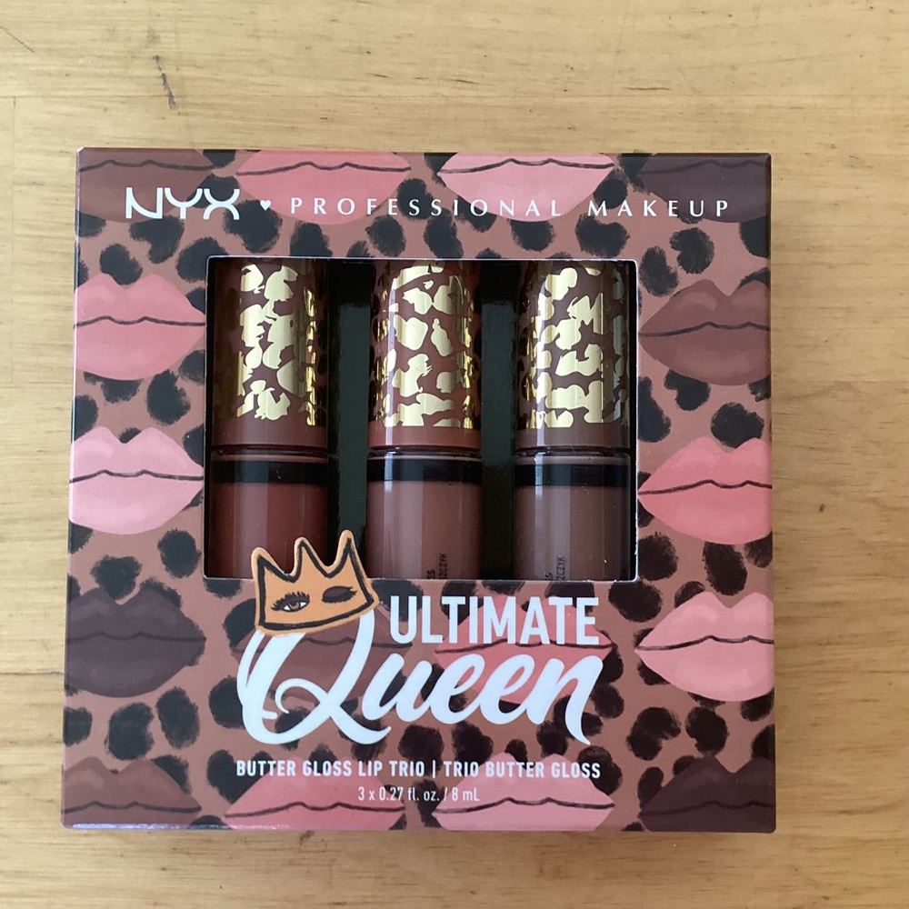 NYX PROFESSIONAL ULTIMATE QUEEN BUTTER GLOSS LIP TRIO NIB